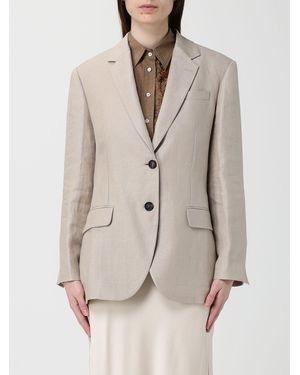 Brunello Cucinelli Linen Single-Breasted Blazer - Natural