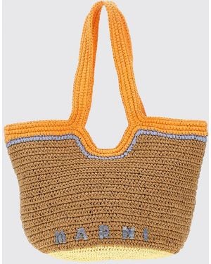 Marni Seaside Raffia Bag - Orange
