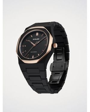 D1 Milano Mesh Polycarbon 40.5 Mm Watch - Black