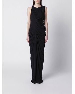 Entire studios Draped Cotton Dress - Black