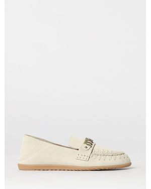 Mou Suede Ballerinas - Natural
