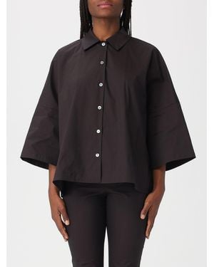 Liviana Conti Flora Cotton Blend Shirt - Black