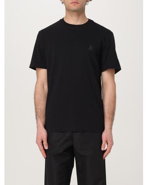 Golden Goose Golden Gans schwarzes Baumwoll -T -Shirt mit sichtbarem Logo