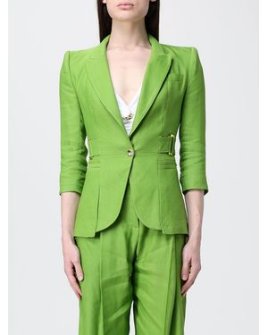 Elisabetta Franchi Single-Breasted Blazer - Green