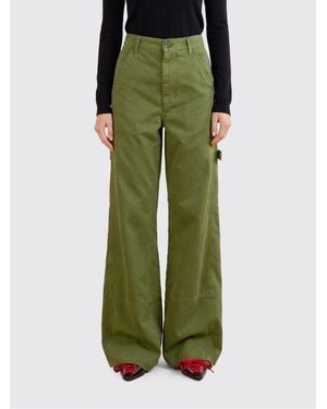 Marni High-Waisted Wide-Leg Pants - Green