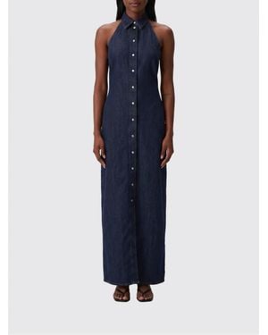 7 For All Mankind Cotton And Linen Chemisier Dress - Blue