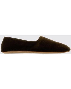 The Row Ponti Velvet Ballerina Flats - White