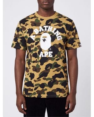 A Bathing Ape Camiseta Hombre - Amarillo