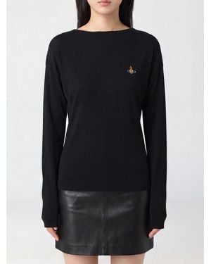 Vivienne Westwood Slim Fit Stretch-Viscose T-Shirt With Embroidered Orb Logo - Black