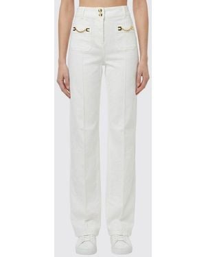 Elisabetta Franchi Cotton Denim Jeans - White