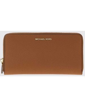 Michael Kors Jet Set Leather Continental Zip-Around Wallet - Brown