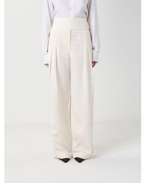 Entire studios Linen Blend Palazzo Trousers - White