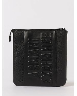 ARMANI EXCHANGE Tracollina Ecopelle Martella Con Big Logo - Nero