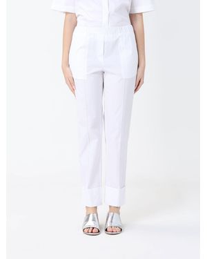 Semicouture Pantalones Mujer - Blanco