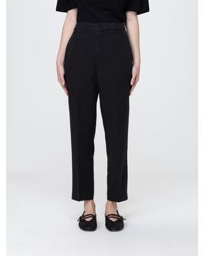 Dondup Cotton Blend Cropped Fit Trousers - Black