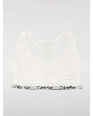 Calvin Klein Sports Bra With Logo - Natural