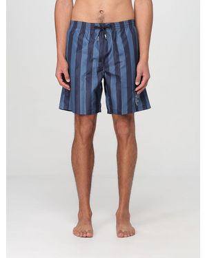 Fendi Striped Nylon Swim Shorts - Blue