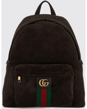Gucci Ophidia Rucksack Von Aus Veloursleder Mit Gg-Monogramm - Schwarz