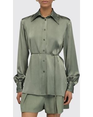 Semicouture Classic Satin Shirt - Green