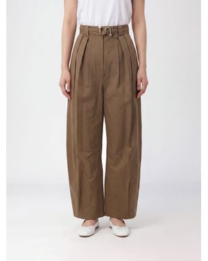 Sportmax Cotton Baggy Pants - Natural