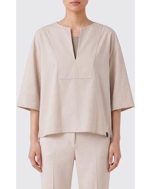 Max Mara Pure Linen And Viscose Blouse - Natural