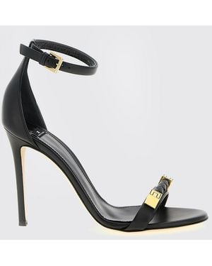 Elisabetta Franchi Leather Sandals - Black
