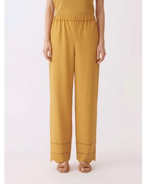 Fabiana Filippi Cotton Palazzo Trousers - Yellow