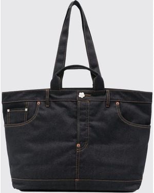 KENZO Cotton Denim Tote Bag - Black