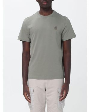 Parajumpers Camiseta De Algodón Con Mini Logo - Gris