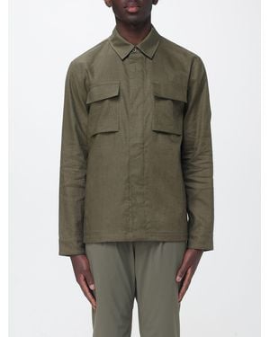 People Of Shibuya Cotton And Linen Shirt Jacket - Green