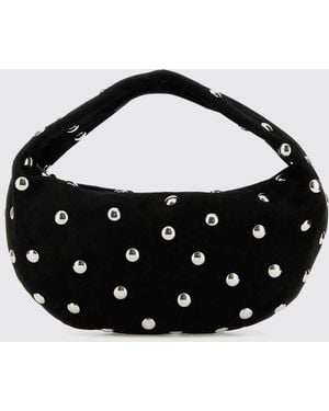 KHAITE Olivia Studded Suede Bag - Black