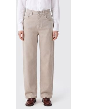 Brunello Cucinelli Mid-Rise Straight Jeans - Natural