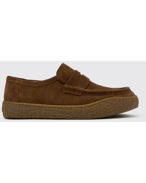 Camper Peu Terreno Suede Loafers With Rubber Sole - Brown