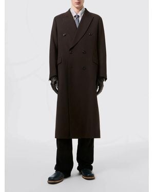 Our Legacy Long Double-Breasted Wool Coat With Flap Pockets - Black