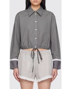 Ganni Cropped Shirt - Grey