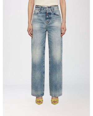 DSquared² Cotton Denim Straight Jeans - Blue
