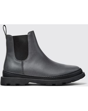 Camper Brutus+ Leather Ankle Boots - Black