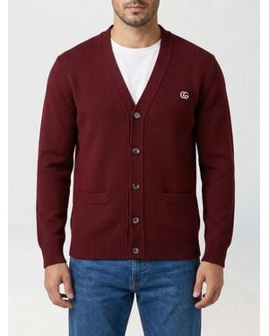 Gucci Wool And Cashmere Cardigan - Red