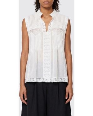 Twinset Cotton And Silk Sleeveless Top - White