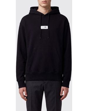 MM6 by Maison Margiela Cotton Hoodie With Numeric Logo - Blue