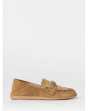 Mou Suede Ballerinas - Natural