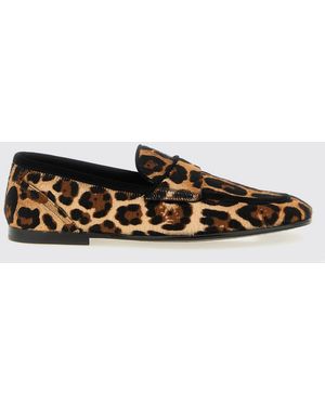 Dolce & Gabbana Dolce &Amp Gabbana Animal Print Pony Hair Loafers - White