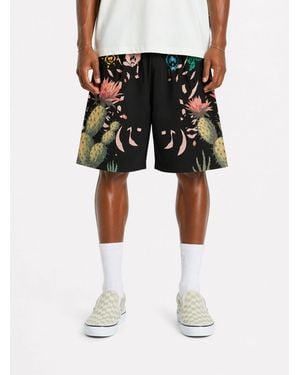 Barrow Printed Cotton Shorts - Black