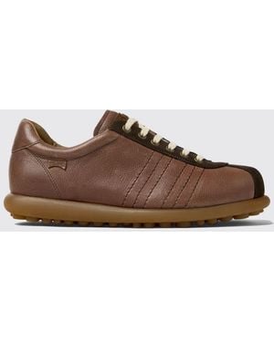 Camper Pelotas Vegetable-Tanned Leather Trainers - Brown