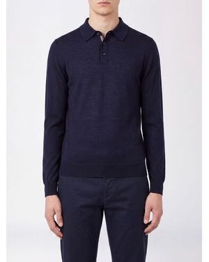 Paul Smith Polo A Maniche Lunghe - Blu