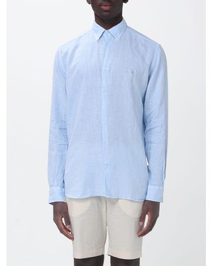 Brooksfield Casual Linen Shirt - Blue