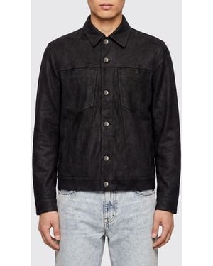 Giorgio Brato Lambskin Leather Shirt Jacket - Black