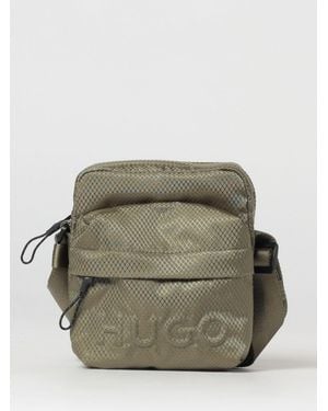 HUGO Embossed Logo Nylon Bag - Green
