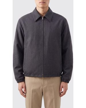 AURALEE Giacca Camicia Di Lana - Grigio