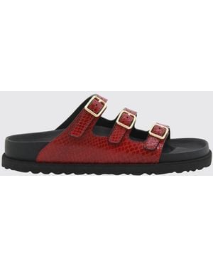 Birkenstock Sandalen Mit Absatz Damen - Rot